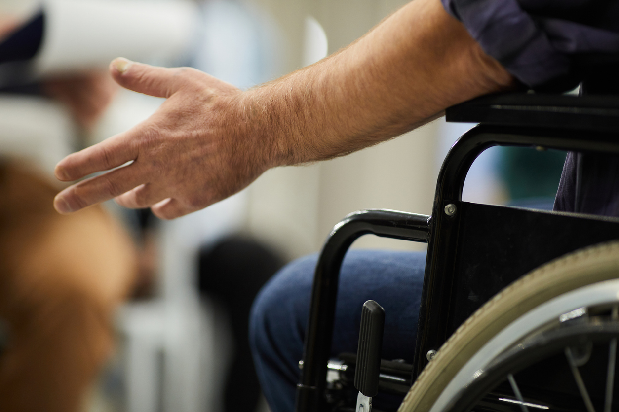 Disabled person in wheelchair