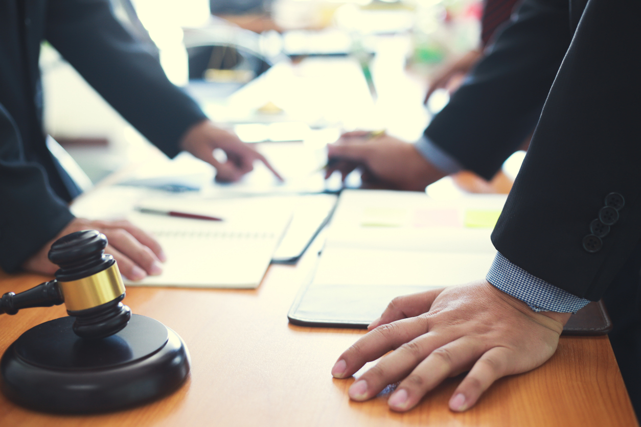 Lawyers are consulting business transactions for commercial profits.concept