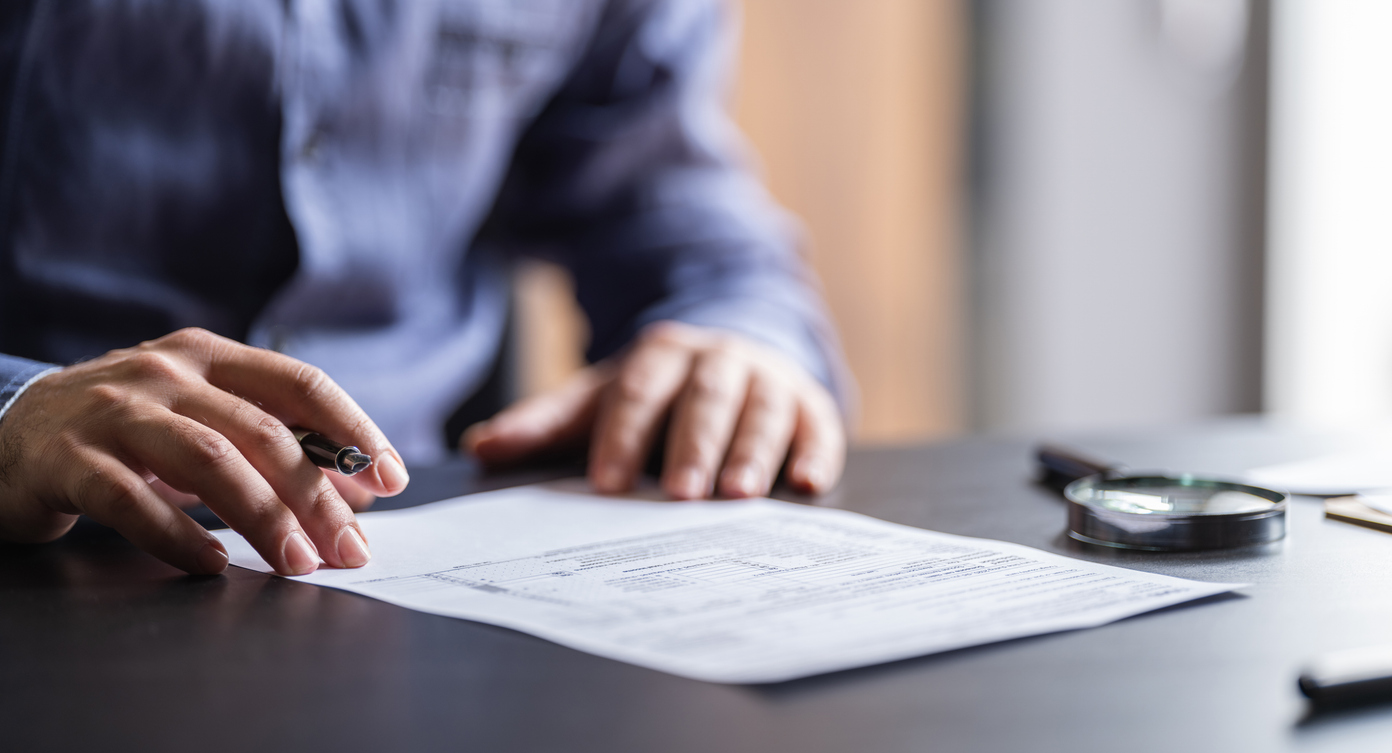 Man Filling In Form